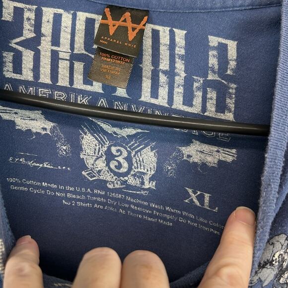 Amerikan Vintage Skater Y2K V-Neck Tee T-Shirt Men’s XL - Picture 6 of 6